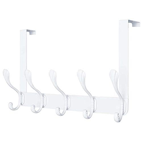 SZAT PRO Over The Door Hanger Hook Rack White for Clothes Hanging Stainless Steel Office Set of 2 SZAT PRO Over The Door Hanger Hook Rack White for Clothes Hanging Stainless Steel Office Set of 2